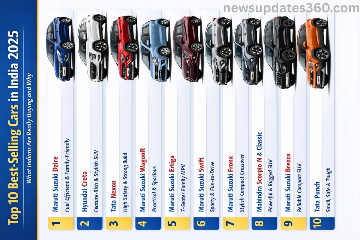 Top 10 Best Selling Cars in India