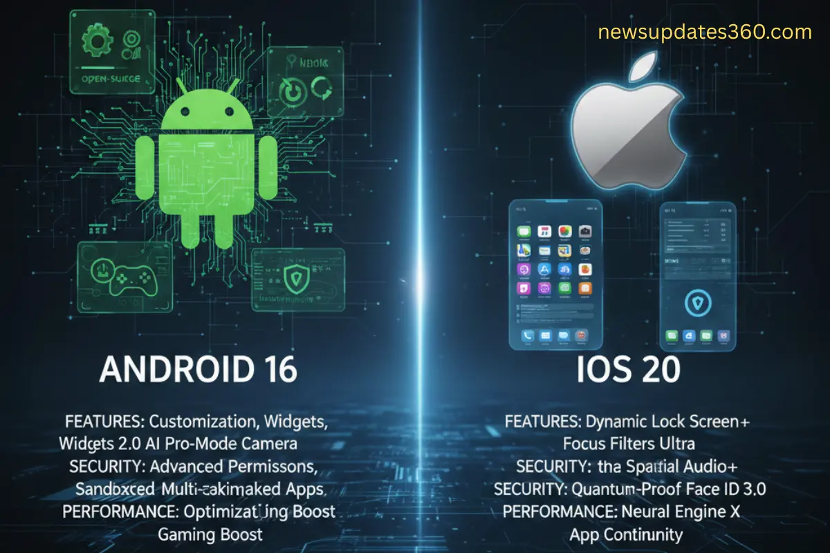 Android 16 vs iOS 20